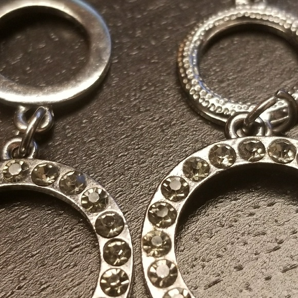 Fashion Double Hoop Drop Earrings - Picture 2 of 3